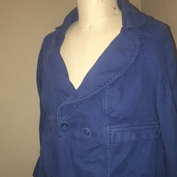 Blue Button Front Jacket - Picture 2 of 5